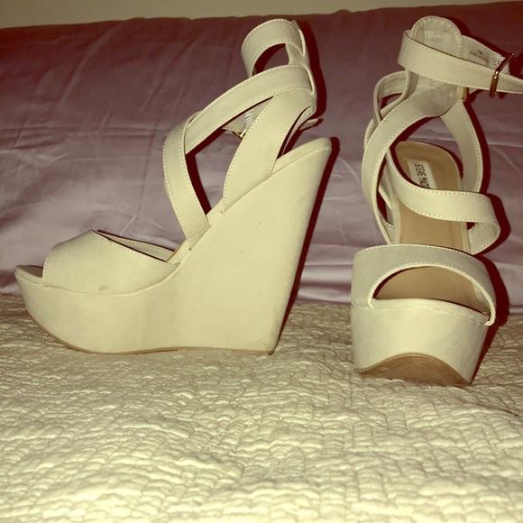 ivory platform sandals